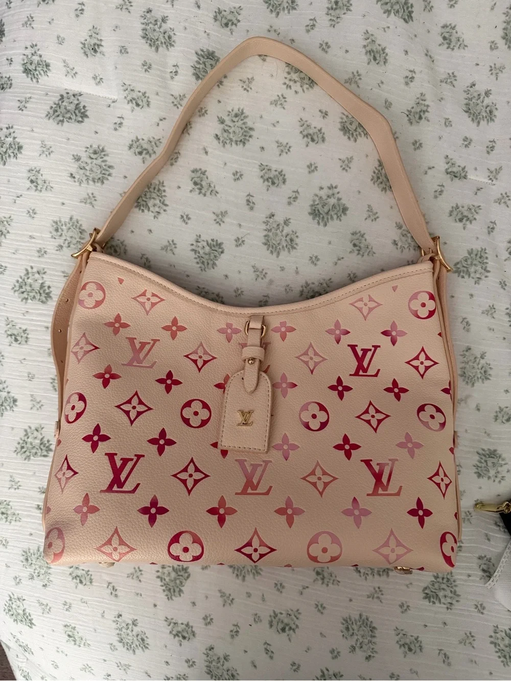 Inspired Pink Monogram Canvas Shoulder Bag